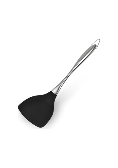 Yapışmaz Tencereler İçin 14-1/5 İnç Silikon Wok Spatula, Bpa İçermeyen 600 F Paslanmaz Çelik Spatula