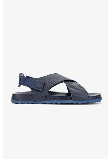 Valmenti Nia Erkek Lacivert Tekstil Deri Duz Sandalet 60 9577 Erk Sndlt Y24 Lacivert