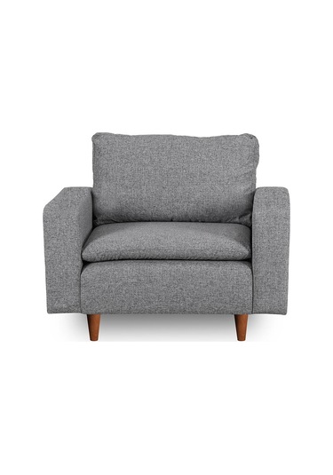 Lungo Modüler Berjer - Gri Keten Açık Gri