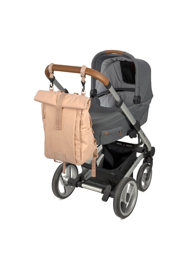 Lassig Rolltop Up Bebek Bakım Sırt Çantası Peach Rose Somon