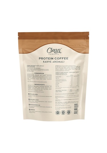 Clean Powders Protein Coffee (Proteinli Kahve) 500 GR