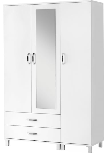 3 Kapılı 2 Çekmeceli Gardrop Aynalı Elbise Dolabı 120x46x189cm 001 3 Kapılı 2 Çekmeceli Gardrop Aynalı Elbise Dolabı 120x46x189cm 001