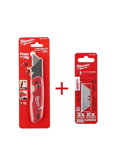 Milwaukee Fastback Maket Bıçağı Yedekli Yeni 5 Adet Yedek Bıçak