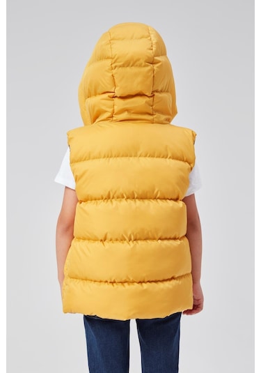 Benitto Kids Kapüşonlu Erkek Çocuk Şişme Yelek 51311 Hardal