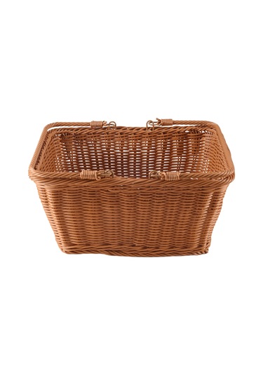 Xiaaokeji Dayanıklı Yapay Rattan El Yapımı Taşınabilir Piknik Sepeti Rattan Kahverengi