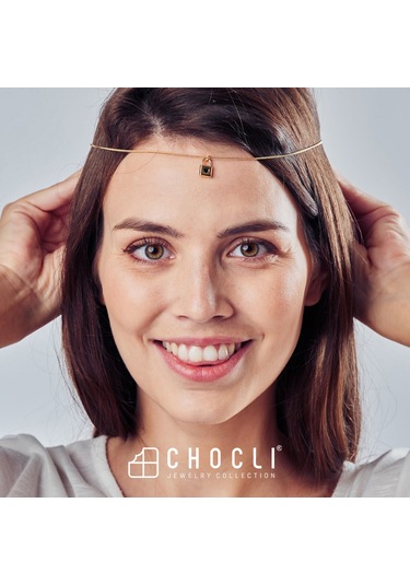 Chocli 18 Ayar Altın Kaplama Kilit Kolye Altın