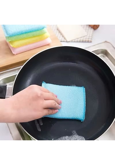 Petek Dokulu Bulaşık Süngeri 6 Adet Sihirli Pratik Sünger
