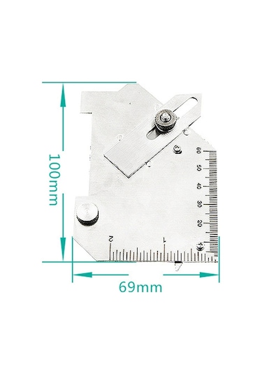 Mg-8 Kam Tipi Paslanmaz Çelik Köşe Kaynak Ölçer Çok Fonksiyonlu Kaynak Muayene Cetveli