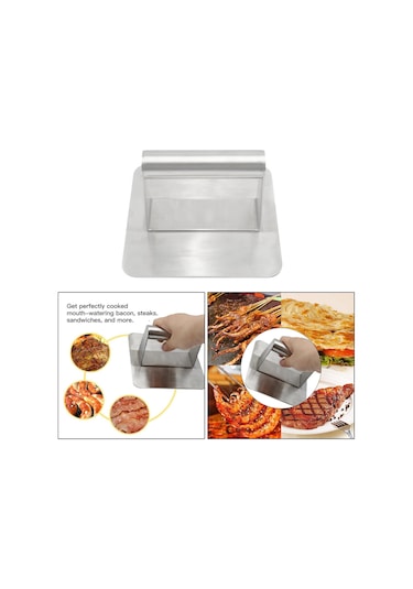 1/2 Izgara Presi 304 Paslanmaz Çelik 5,5 İnç Pastırma Presi 1 Set