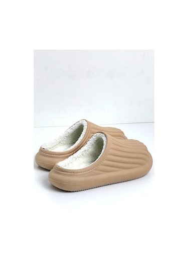 Modafrato Flora Kapalı Içi Yünlü Unisex Ev Terliği Kışlık Terlik