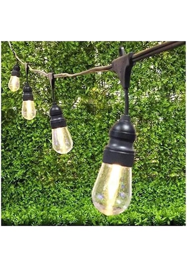 5 Duylu Birbirine Eklenebilir 5 Mt Cata Sarmaşık Dış Mekan Bahçe Aydınlatma Armatürü E27 Ip64 Siyah