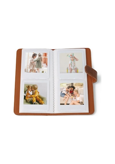 Sones Polaroid Kare Sq1/6/10/20/40/sp-3 80 Adet Fotoğraf Albümü İçin, Kapak Rengi: Turuncu