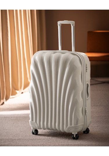 Madame Coco Huitre Valiz/bavul - Bej - Büyük Boy 8684427033920 Ekru