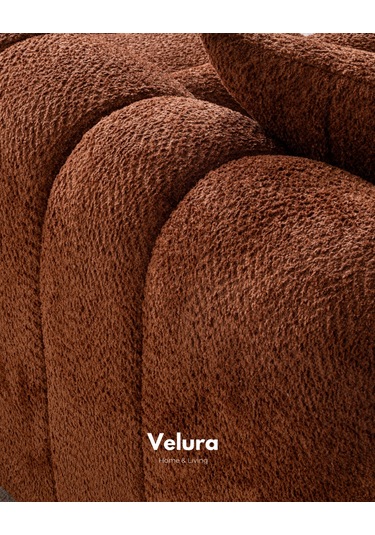 Puffy Premium Uzanmalı Köşe Koltuk Takımı & Oturma Grubu - Kiremit Kiremit