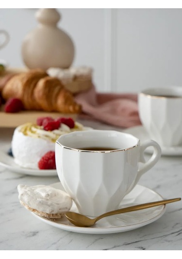 Korall 220ml Caprize Porselen Hediye Çay Seti 152475975 Beyaz