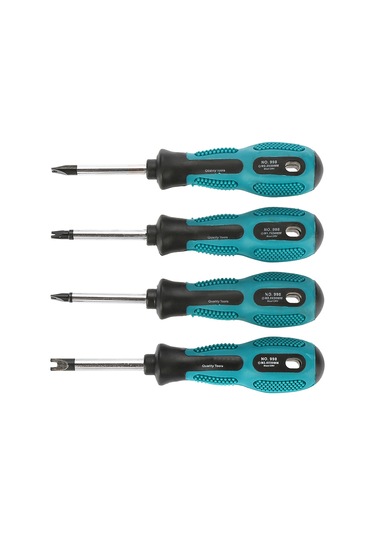 Ximistore9 4'lü M Tipi Tamir Tornavidi Seti - Krom-vanadyum Çelik, Ergonomik Pp Kolu, Anti Kayma, Manyetik Uç