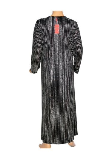 Hesna Kadın Minel Battal Beden Kuplu Boydan Siyah Elbise Desen 21 Siyah