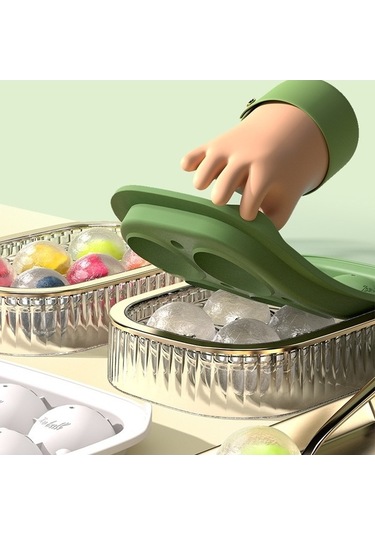 Tongxida Luckystar1 Hızlı Dondurucu Ev Gıda Sınıfı Buz Hokeyi Kalıbı Yeşil Yeşil