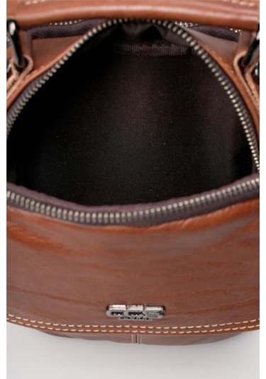 Ççs 31604 Hakiki Deri Askılı Çanta Kahve