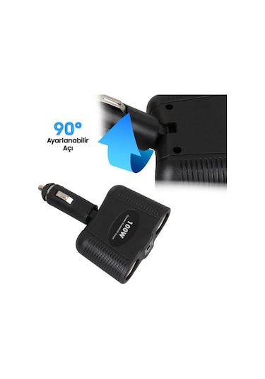 Olesson 1646 12-24v Tek Usb Girişli 100w Çiftli Araç Çakmak Çoklayıcı