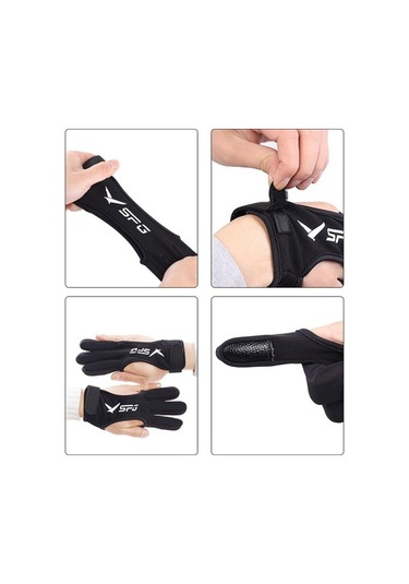 Pazly Suntek 3 Parmak Okçuluk Eldiveni Olimpik Yay Koruma Bileşik M