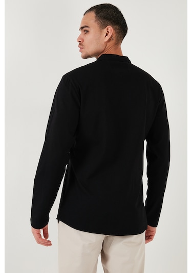 Buratti % 100 Pamuk Slim Fit Hakim Yaka Erkek Gömlek 5902800 Siyah