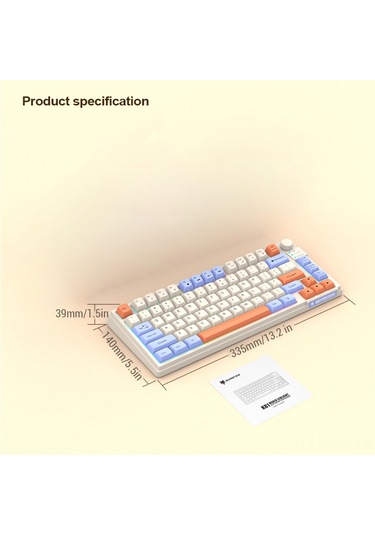 Maiyame Abs Plastik Renkli Arkadan Aydınlatmalı 81 Tuşlu Kablolu Usb Oyun Klavyesi - Mavi, Alacakaranlık, Menekşe