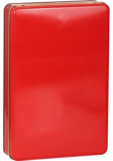 Kırmızı Metal Kutu 26,5x17,5x4,5 Cm