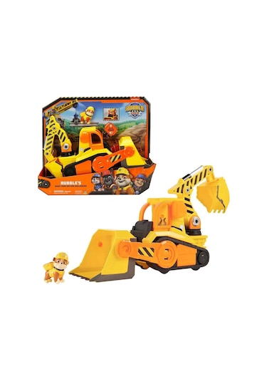 Spin Master Paw Patrol Sesli Ve Işıklı Rubble Crew Deluxe Buldozer 40 Cm Renkli
