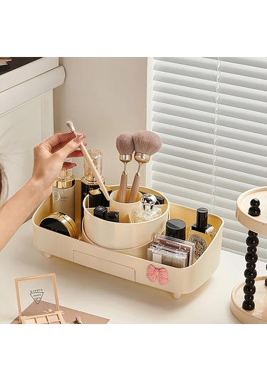 Aydınlatmalı Aynalı Döndürülebilir Makyaj Düzenleyici Krem