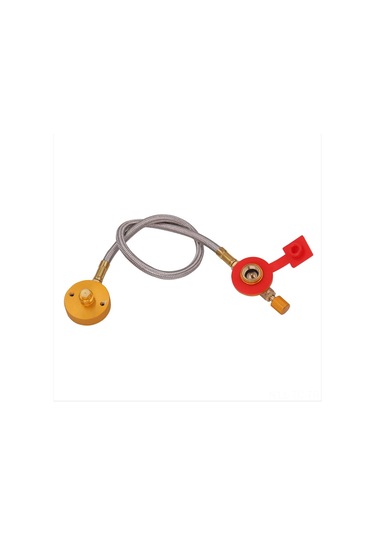 Taşınabilir Dış Mekan Ocak Aparatları Ayarlanabilir Vanası Toz Kapağı İle Esnek Boru Gümüş