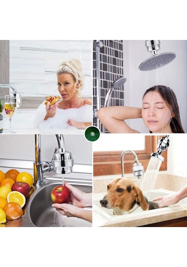 10 Aşamalı Banyo Su Filtresi Klor Ağır Metalleri Filtrelenmiş Duş Başlığı, 1 Filtre İle Kaldır Gümüş