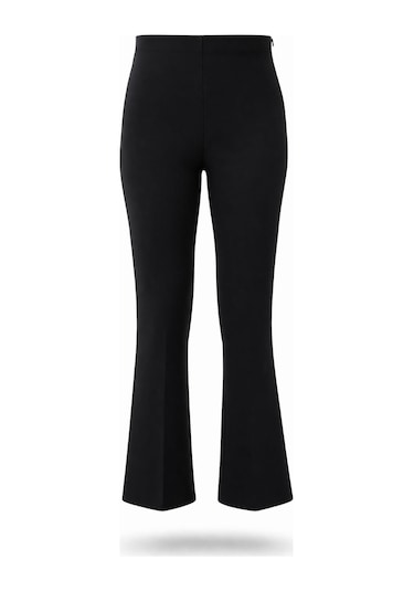 5in1Canpolat Siyah Mini Flare Pantolon