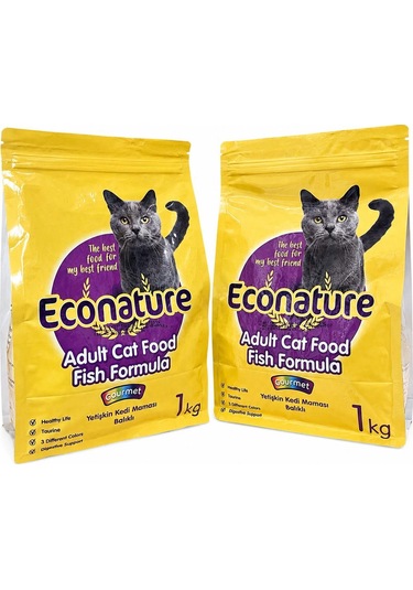 Econature Gurme Balıklı Kedi Maması 2 x 1 KG