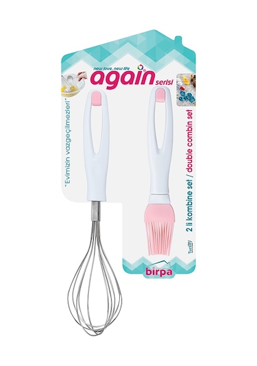 Again Silikon Yumurta Fırçası & No 1 Small Çırpıcı Seti