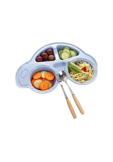 Buffer Bebekler İçin Araba Şeklinde Sevimli Mama Tabağı Çocuk Tabldot