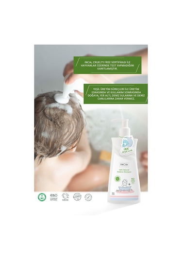 %100 Doğal Organik Sertifikalı Bebek Ve Çocuk Jel Şampuanı Saç Vücut Lavanta Konak Önleyici 350 Ml