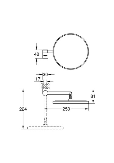 Grohe Selection Makyaj Aynası - 41077gn0 Sarı