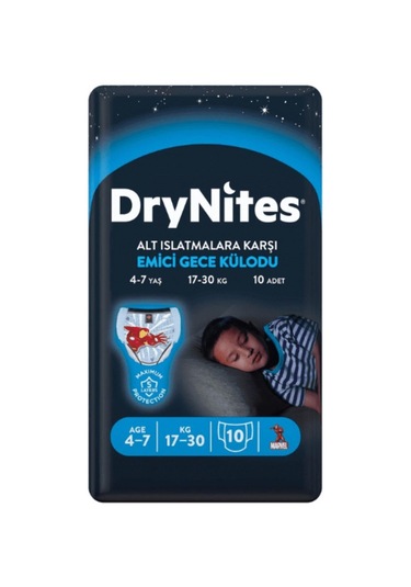 Huggies Drynites Erkek Emici Gece Külodu 4 7 Yaş 30 Adet