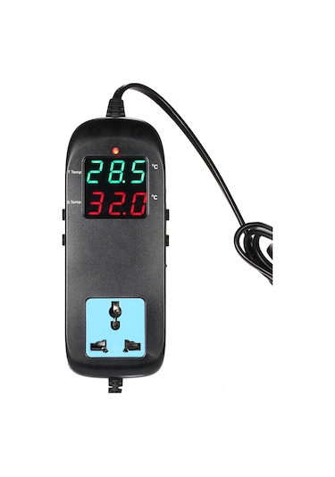 Skycity Mh2000 Dijital Led Sıcaklık Kontrol Cihazı -40 C/+120 C, 90-250v 10a, Isıtma/soğutma, Otomatik Kontrol, Seracılık/su Depoları/akvaryum İçin