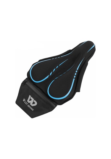 Homyl Bisiklet Eyer Örtüsü Kaymaz Yumuşak Cruiser Açık Mavi Mavi