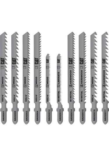 Cat Da06902 10 Parça Profesyonel Ahşap Hassas/kaba/düz/kavisli Kesim Dekupaj Testere Ucu