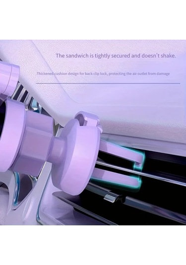 Elmpaly Siyah Kuromi Araç Telefon Tutucu - Evrensel Havalandırma Klipsli