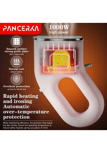 Honeybeeshop Pembe Pancerka 1 Adet El Tipi Giysi Buharı Kırışıklık Giderici 3 Dakikada Etkili Ev Ve Seyahat İçin Taşınabilir Eu Fiş