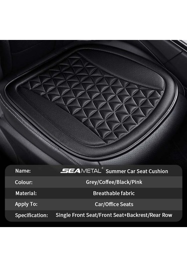 Seametal 3d Üçgen Izgara Araba Koltuğu Kapağı Evrensel Koltuk Koruyucu Arka Koltuk Minderi Ön/arka Araba Masaj Kapakları Front Seat+backrest