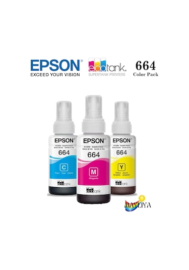 Epson 664  L386 3 Renk Şişe Mürekkep