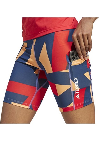 Adidas Wmt 8ın T Aop Kadın Koşu Taytı Je9417 Turuncu Turuncu