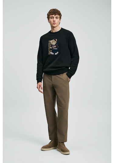 Lufian Erkek Storm Sweatshirt 112030172 Siyah Siyah