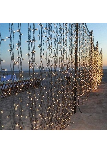 Singree Güneş Enerjili 200 Led'li Su Geçirmez Bahçe Aydınlatma Seti - 2 Adet