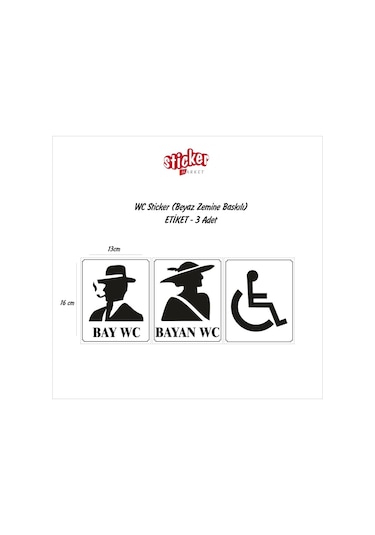 Wc Lavabo Sticker Seti